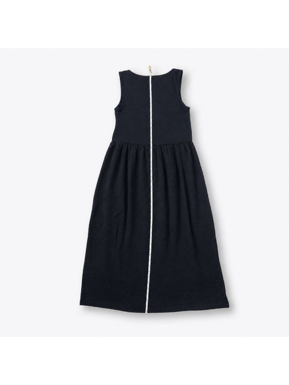 Madewell Knit Tank Midi Dress Women’s Small True Black Mixed Media Cotton EUC - Picture 10 of 16